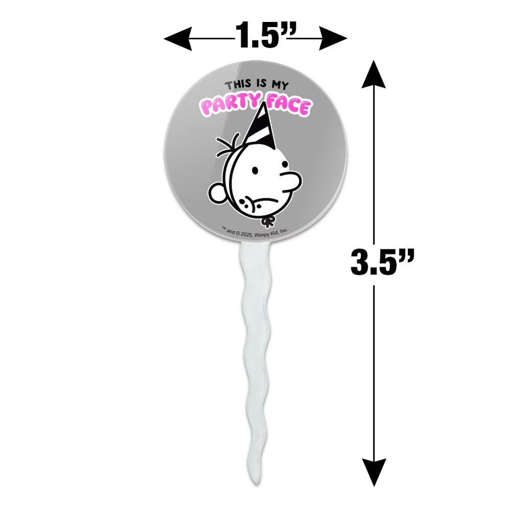 This is My Party Face Cupcake Picks Toppers Decoration Set of 6 - Image 6