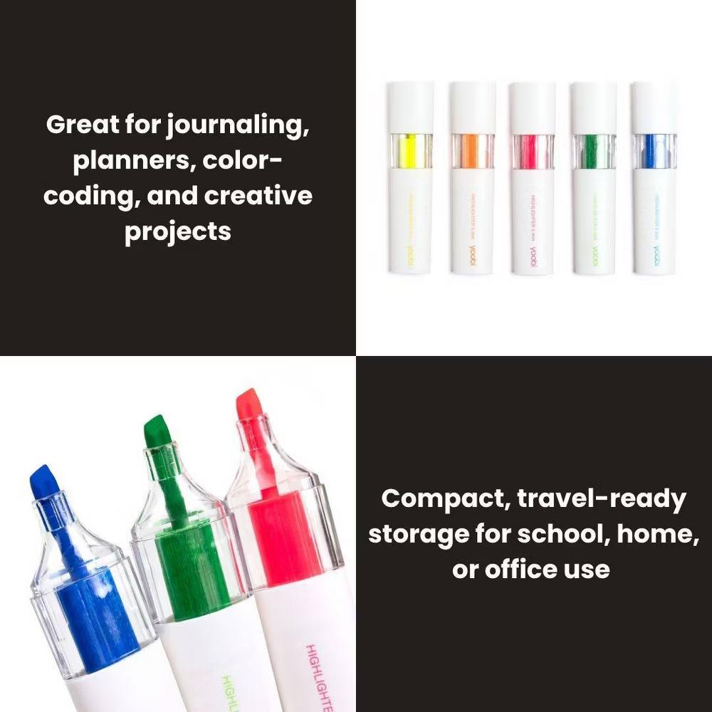 Evolve 5pk Highlighters See-Through Barrel 5.0mm color Ink - Image 8