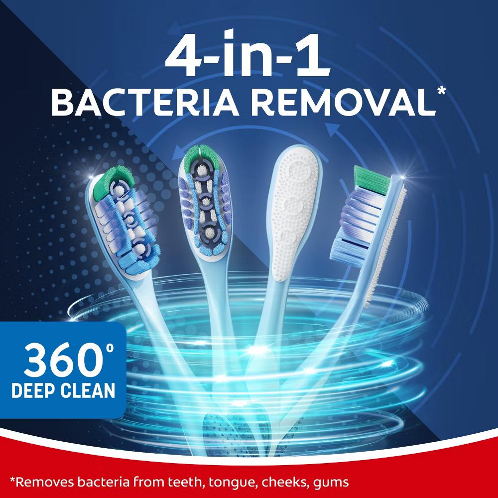 360 Deep Clean Manual Toothbrush - Medium - 4ct - Image 7