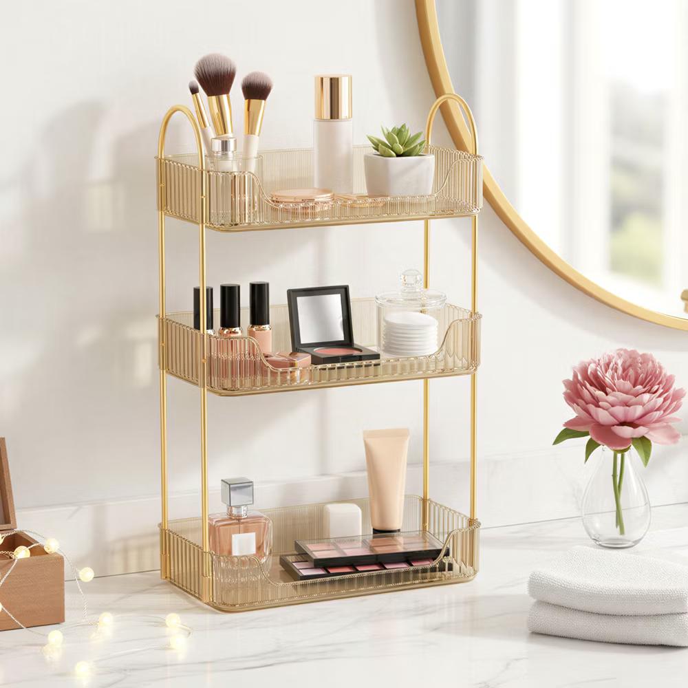 3-Tier Skincare Organizer with 2 Accessory Options, Adjustable Makeup and Jewelry Holder for Vanity Countertop - Image 7