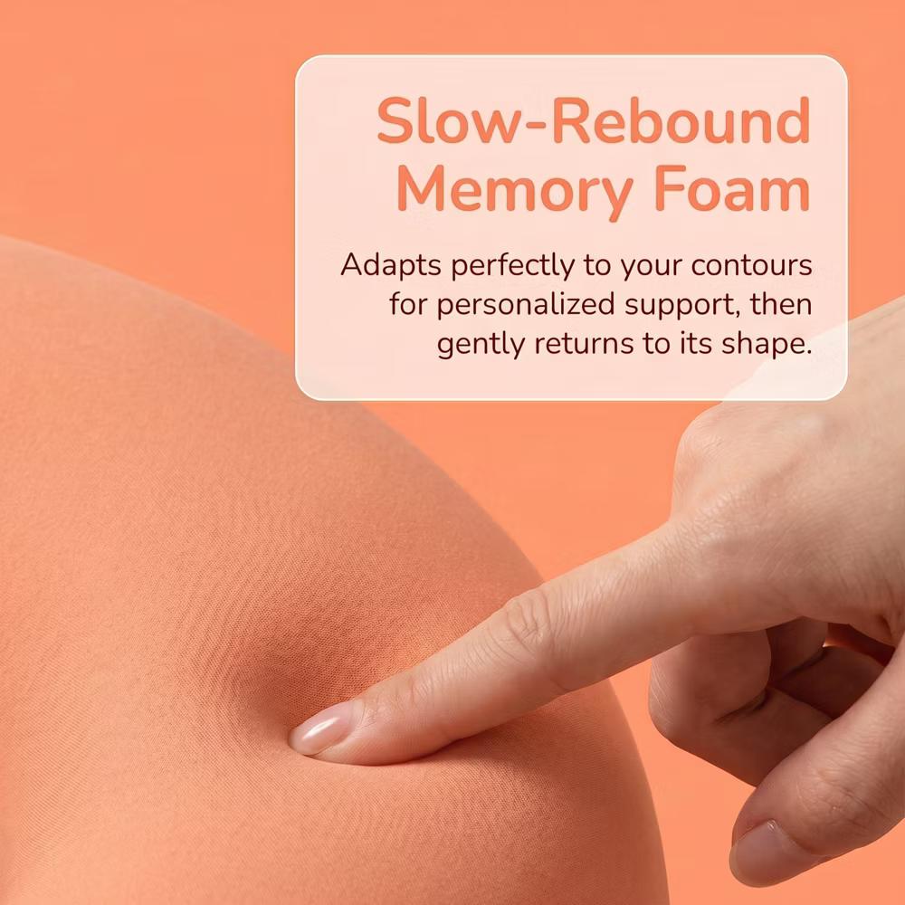 U‑Shaped Memory Foam Nap Pillow with Snap Closure for Desk and Travel Use 1Pc - Image 21