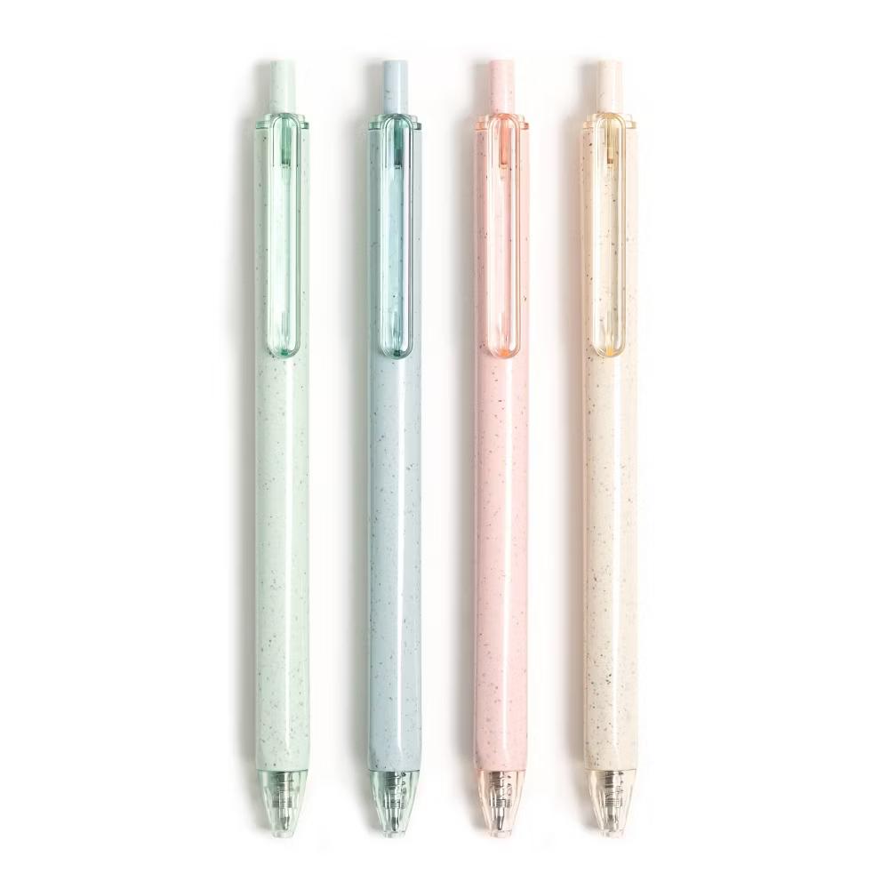 U-Eco 4pk Gel Pens Black Ink Pastel Speckle - Image 3