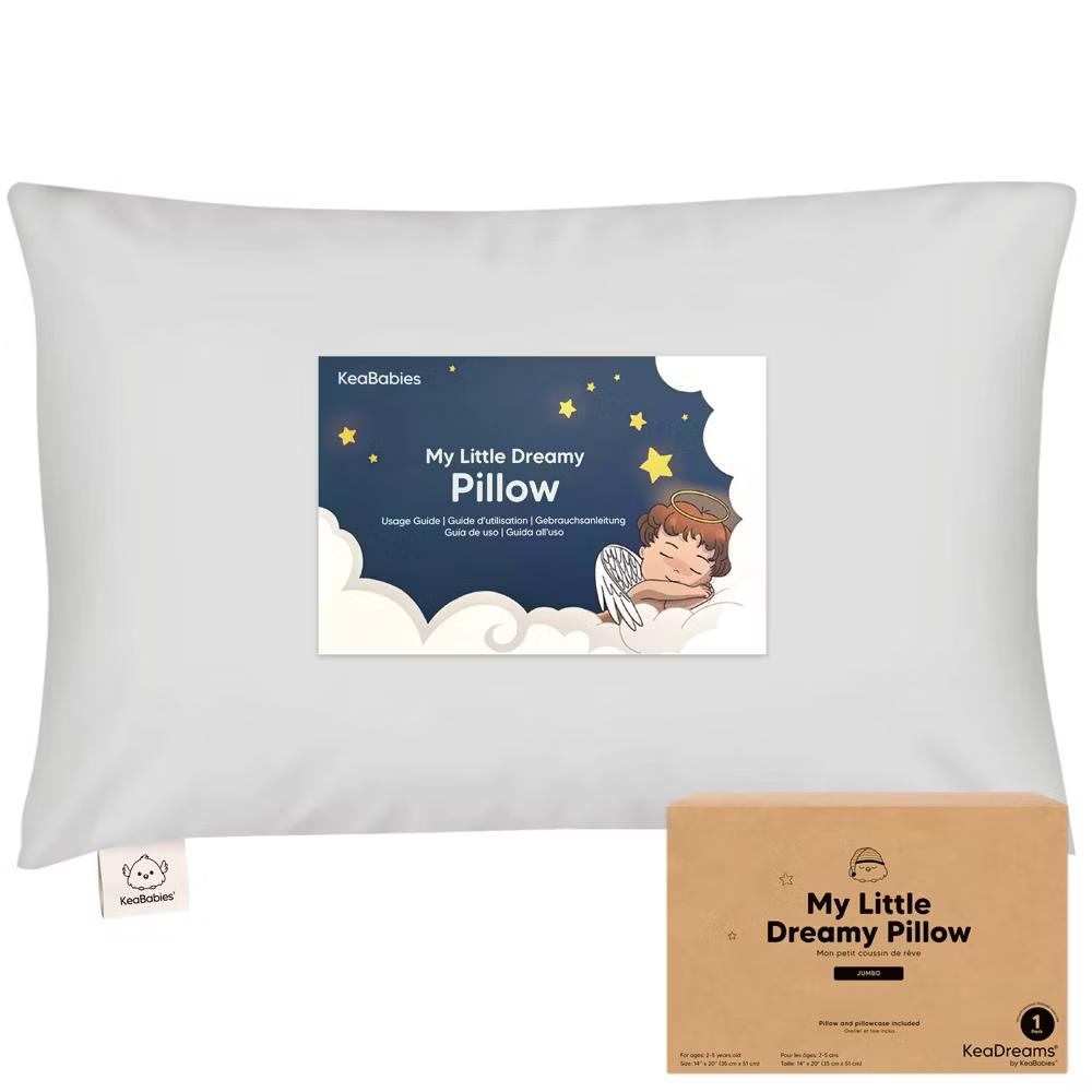 Jumbo Toddler Pillow with Pillowcase, 14X20 Soft Organic Toddler Pillows for Sleeping, Kids Travel Pillow - Image 18