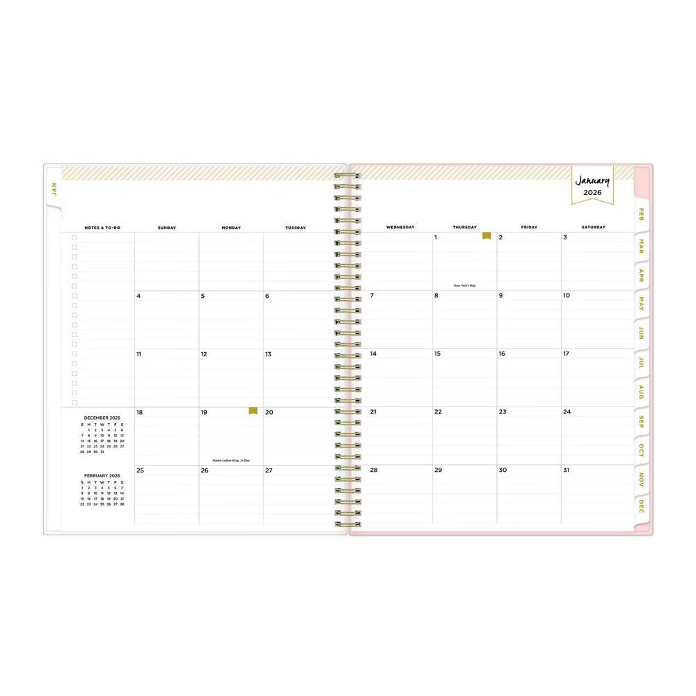 Blue Sky Day Designer 2026 Weekly/Monthly Planner 8.5"x11" Rose Pink Floral - Image 2