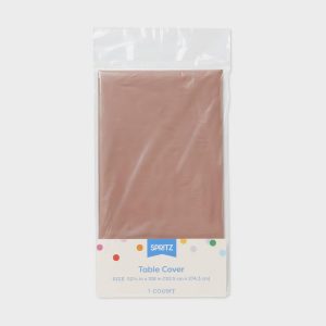 Disposable Chrome Table Cover Pink/Gold