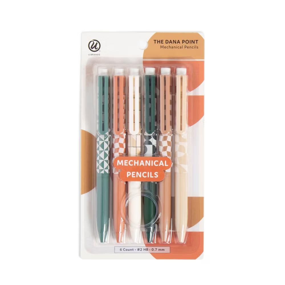 6ct Dana Point Mechanical Pencils with Comfort Grip Neutral Geo - Image 4