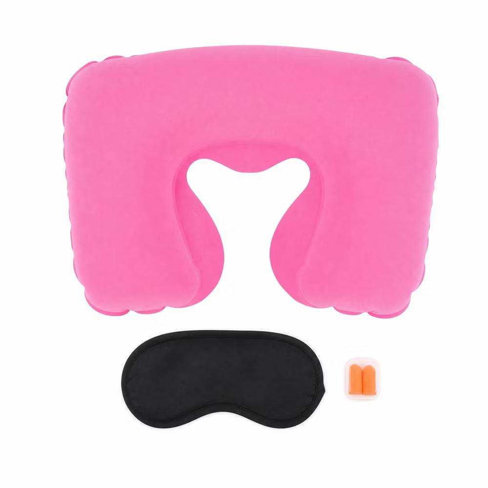 Comfortable Inflatable Travel Pillow with Eye Mask Earplugs 1 Set - Image 24
