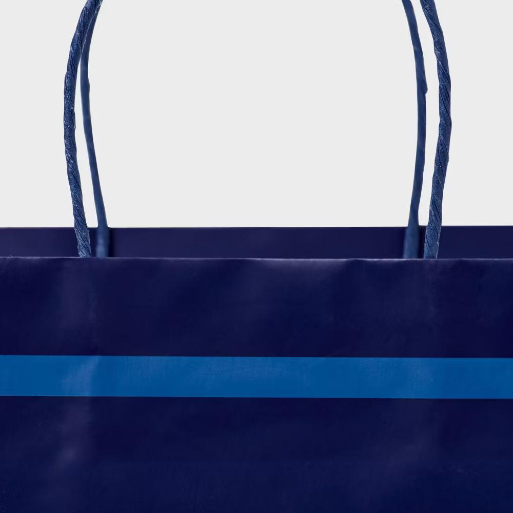 Large Striped Gift Bag Navy/Blue