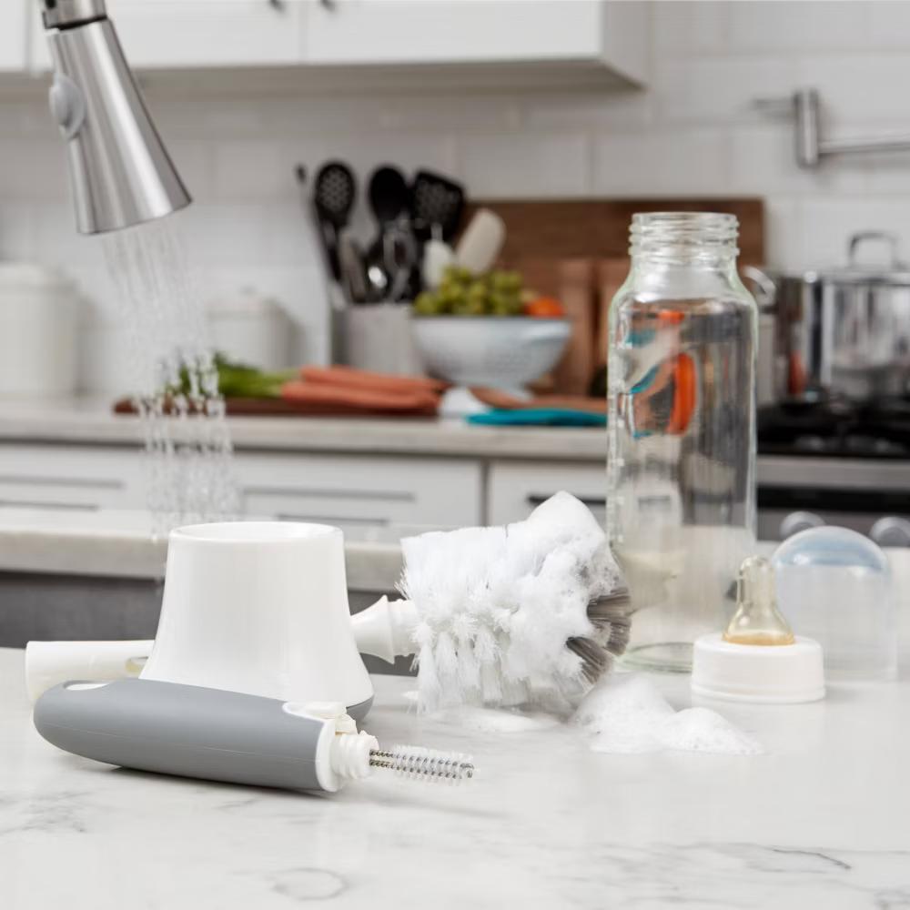 Tot Bottle Brush with Stand - Gray: Cleaning Tools and Accessories - Image 7