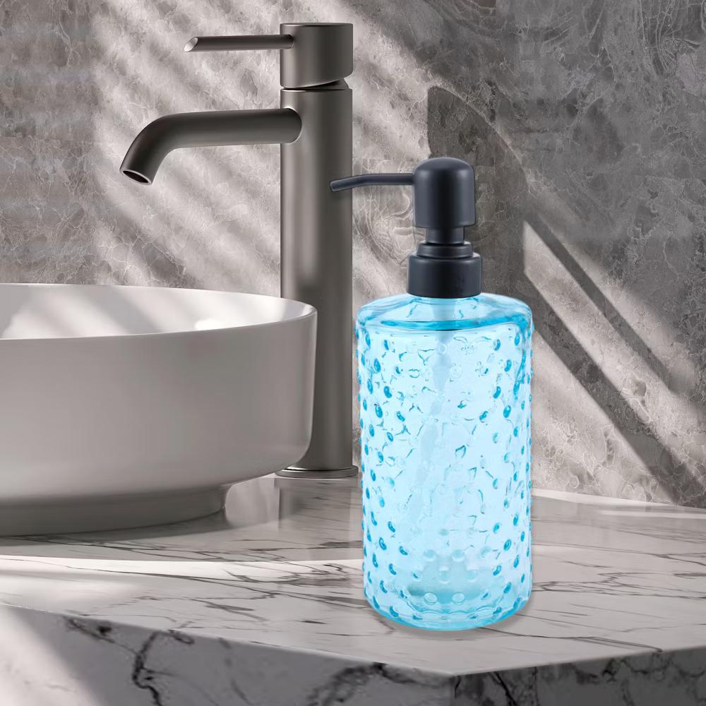 Elegant Polka Dot Pattern Soap Pump Dispenser for Bathroom 16.9oz 1 Pc - Image 5