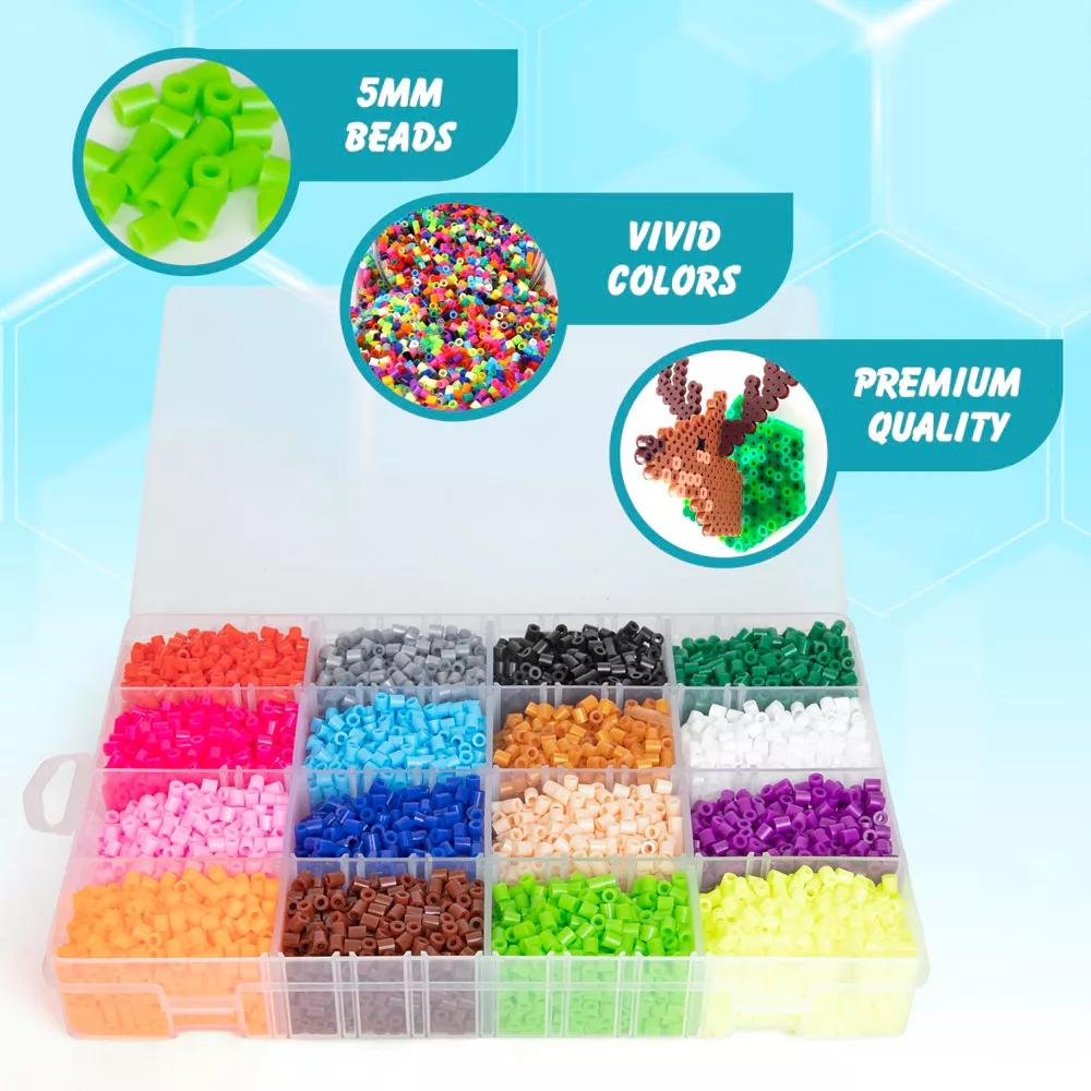Darice Fuse Beads Kit - 10,000 pcs, 5mm Iron Bead 16 Colors with Storage Case - Image 3