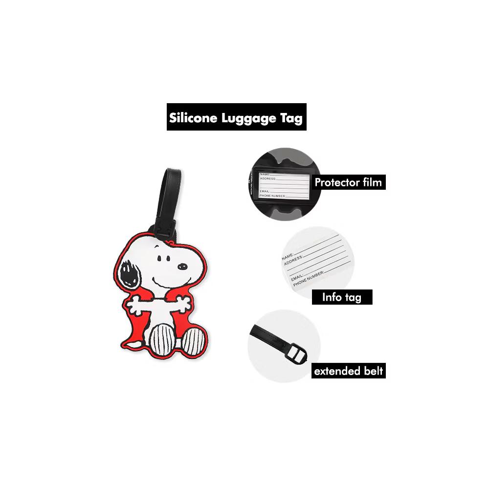 Peanuts Snoopy Luggage Tag Snoopy PVC Travel Tags Gifts - Set of 4 - Image 5