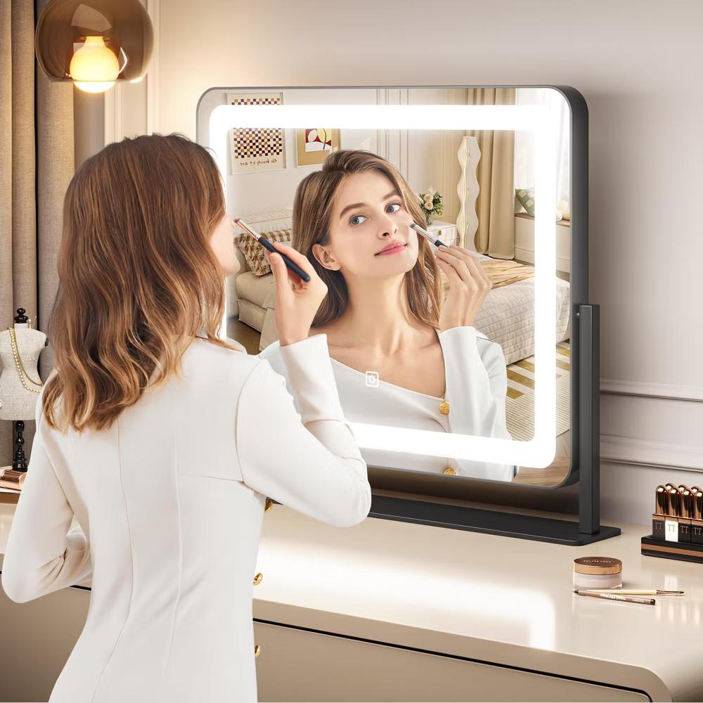 LED Vanity Mirror – Touch Control 3 Light Modes, Dimmable & 360° Rotation Makeup Mirror for Bathroom/Bedroom (1-Piece) - Image 8