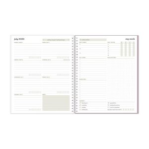 Day Designer 8"x10" 2026-2027 Weekly/Monthly Lila Planner Sweet Daisy Lilac Smooth Frosted Wirebound