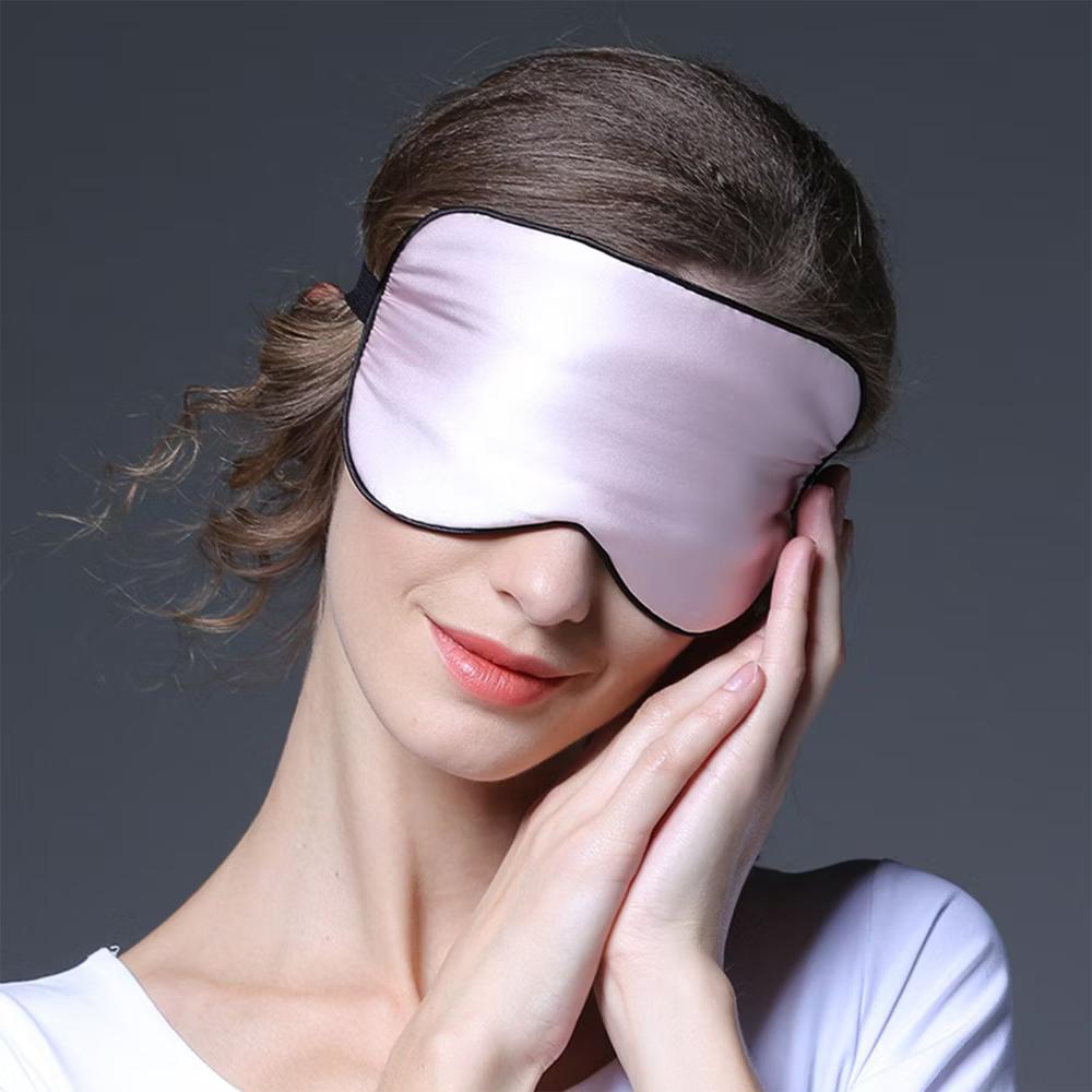 Silk Sleep Mask Soft Eye Mask Adjustable Strap Light Blocking Sleeping Eye Cover for Travel Nap Night Sleep - Image 12