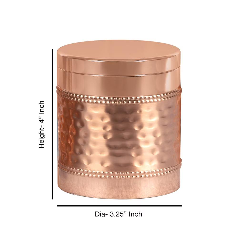 Stainless Steel Bathroom Vanity Countertop Storage Organizer Canister Jar Copper - Image 5