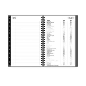 Blue Sky 5"x8" 2026-2027 Planner Gray Weekly/Monthly 15 Months Safety Wirebound