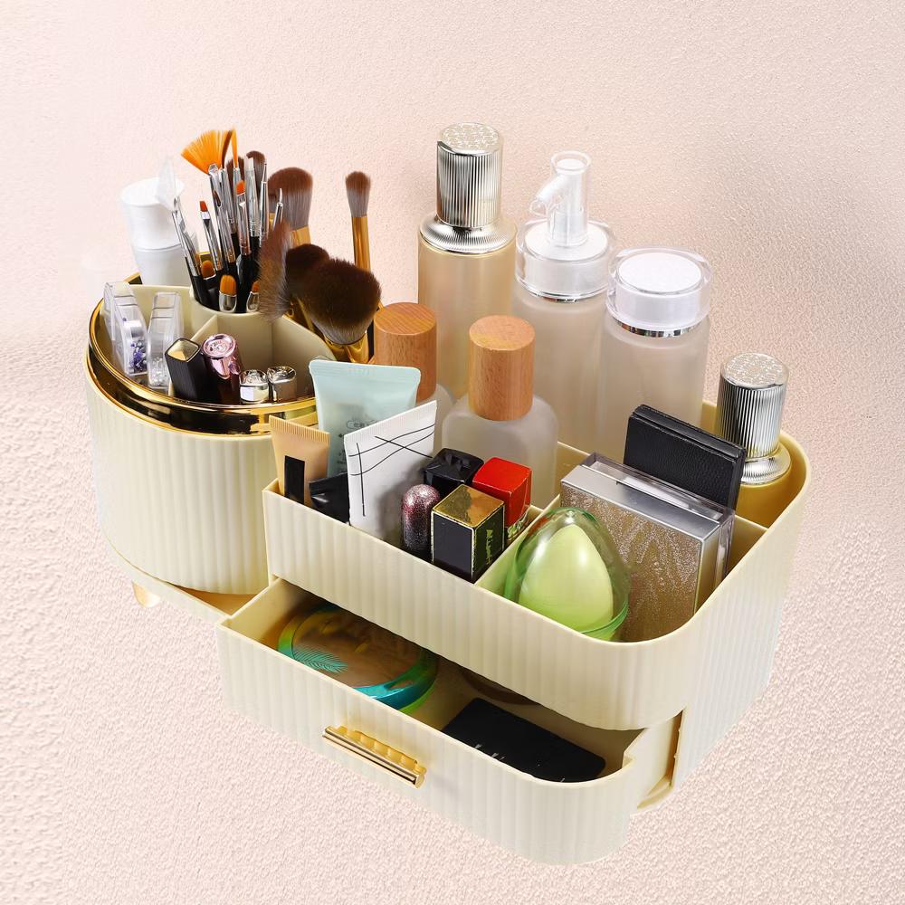 360° Rotating Makeup Organizer for Lotions Brushes - Image 4