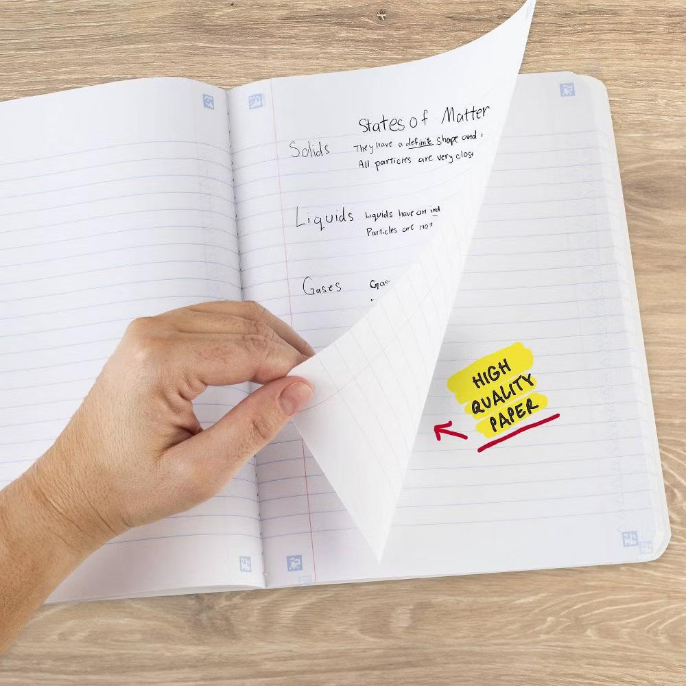 Five Star 7.5"x9.75" Active Wide Ruled Composition Book Black - Image 2