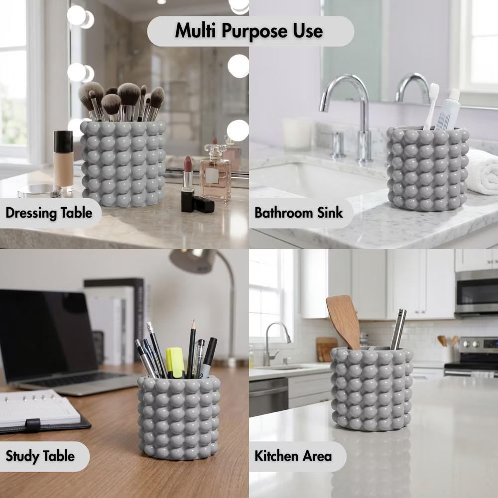Better Trends Nova Bathroom Accessories Collection Toothbrush Holder 100% Resin with Bubble Pattern for Vanity Decor & Countertop - Image 16