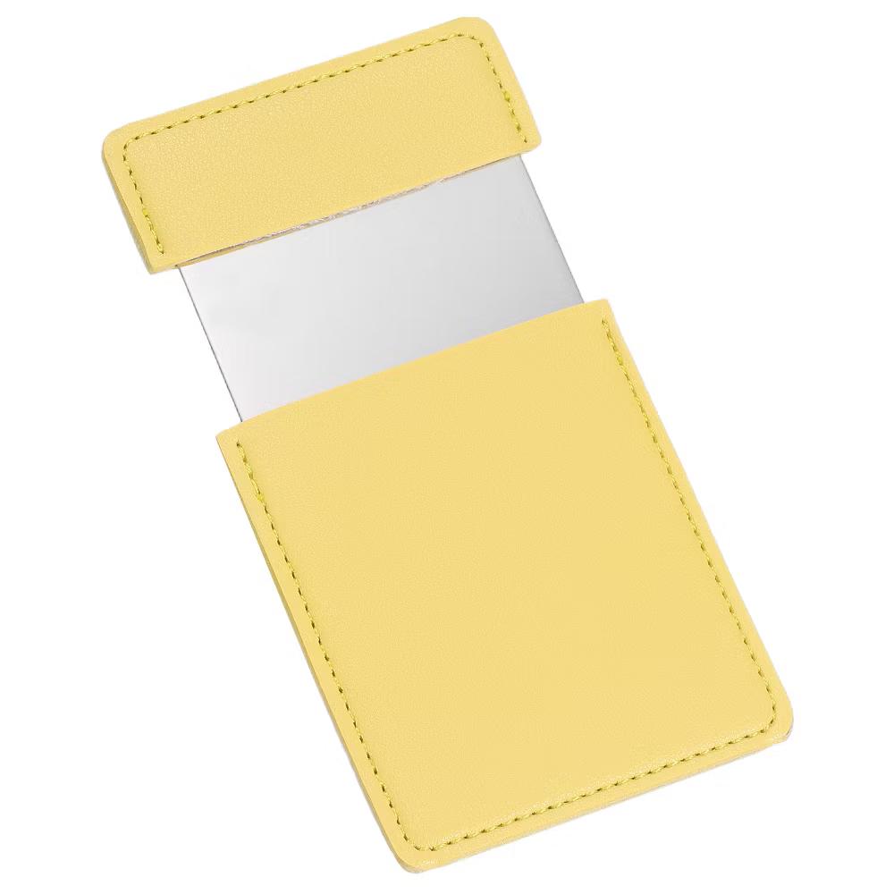 PU Leather Stainless Steel Travel Compact Mini Makeup Mirror - Image 27