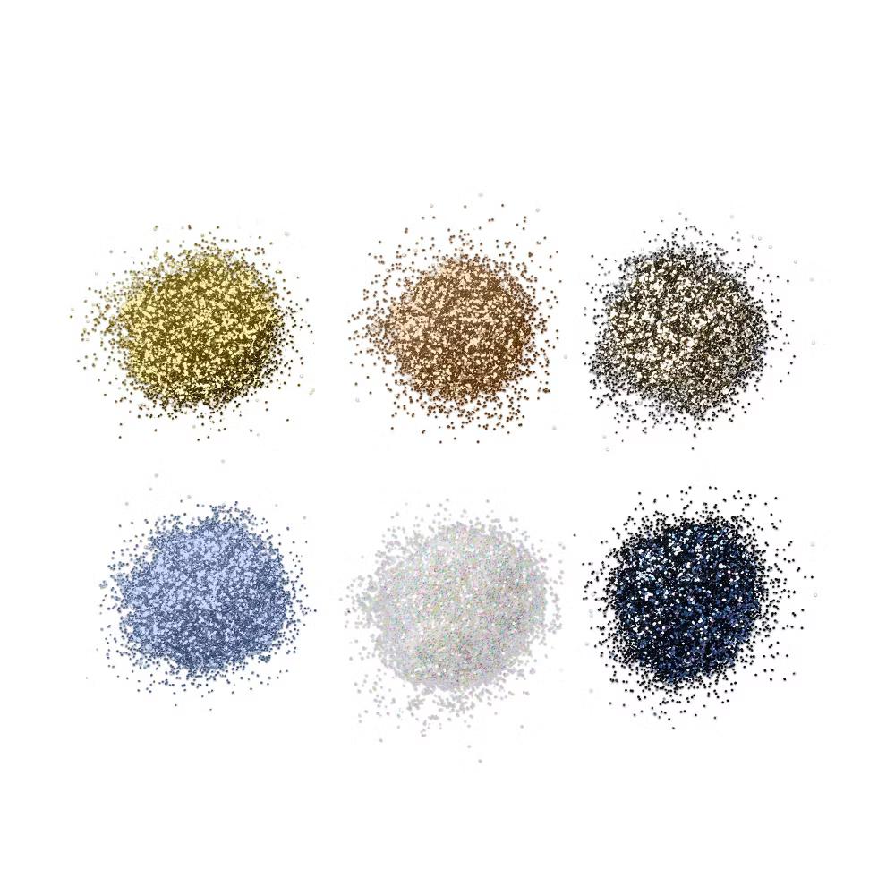 6ct Glitter Shaker Metallics - Multicolor Craft Embellishments, PET Material, Ages 6 - Image 2