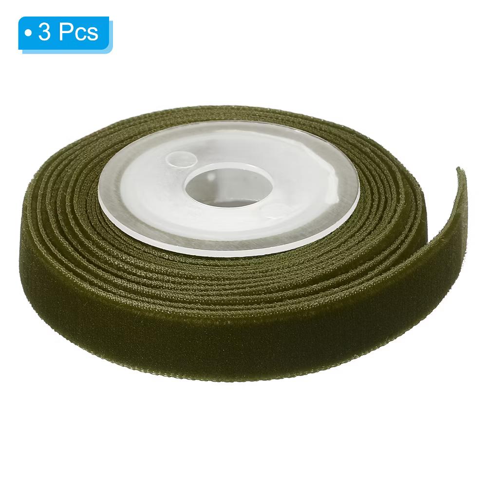 Velvet Single-Faced Vintage Soft Craft Decorative Wedding Ribbon 3 Pcs - Image 2