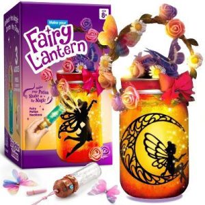 Fairy Lantern Craft Kit, 2-in-1 Rose Light & String Light for Kids, Arts and Crafts, DIY Art Kit, Ideal Gift for Girls Age 8