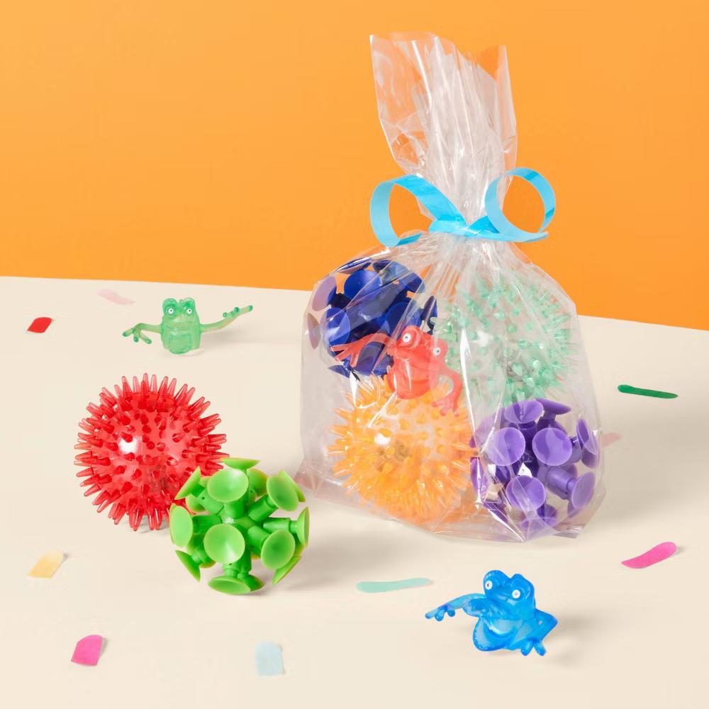 6ct Light-Up Spiky Ball - Multicolor Party Favor Toys for Kids, Bouncy Easter Egg Filler, Includes Batteries - Image 3