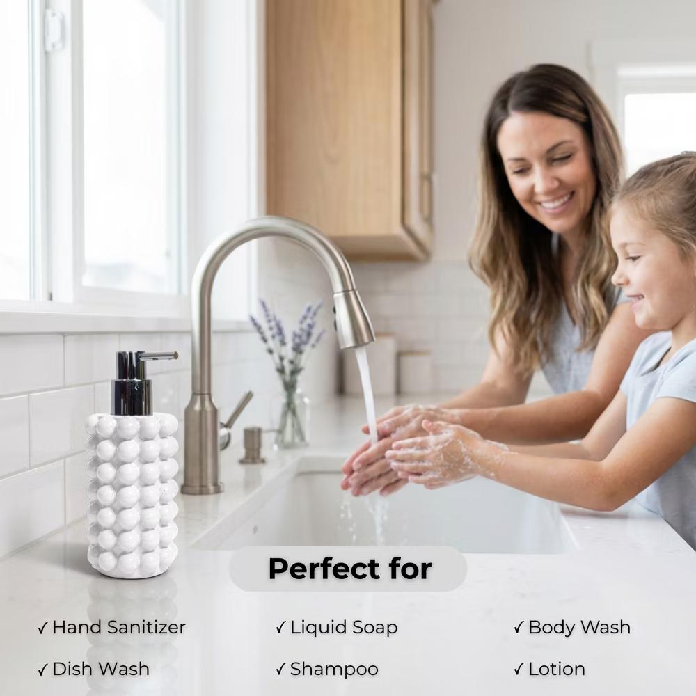 Better Trends Nova Bathroom Accessories 100% Resin Impeccably Crafted Soap Dispenser with Rust-Proof Pump for Bathroom & Kitchen Countertops - Image 38