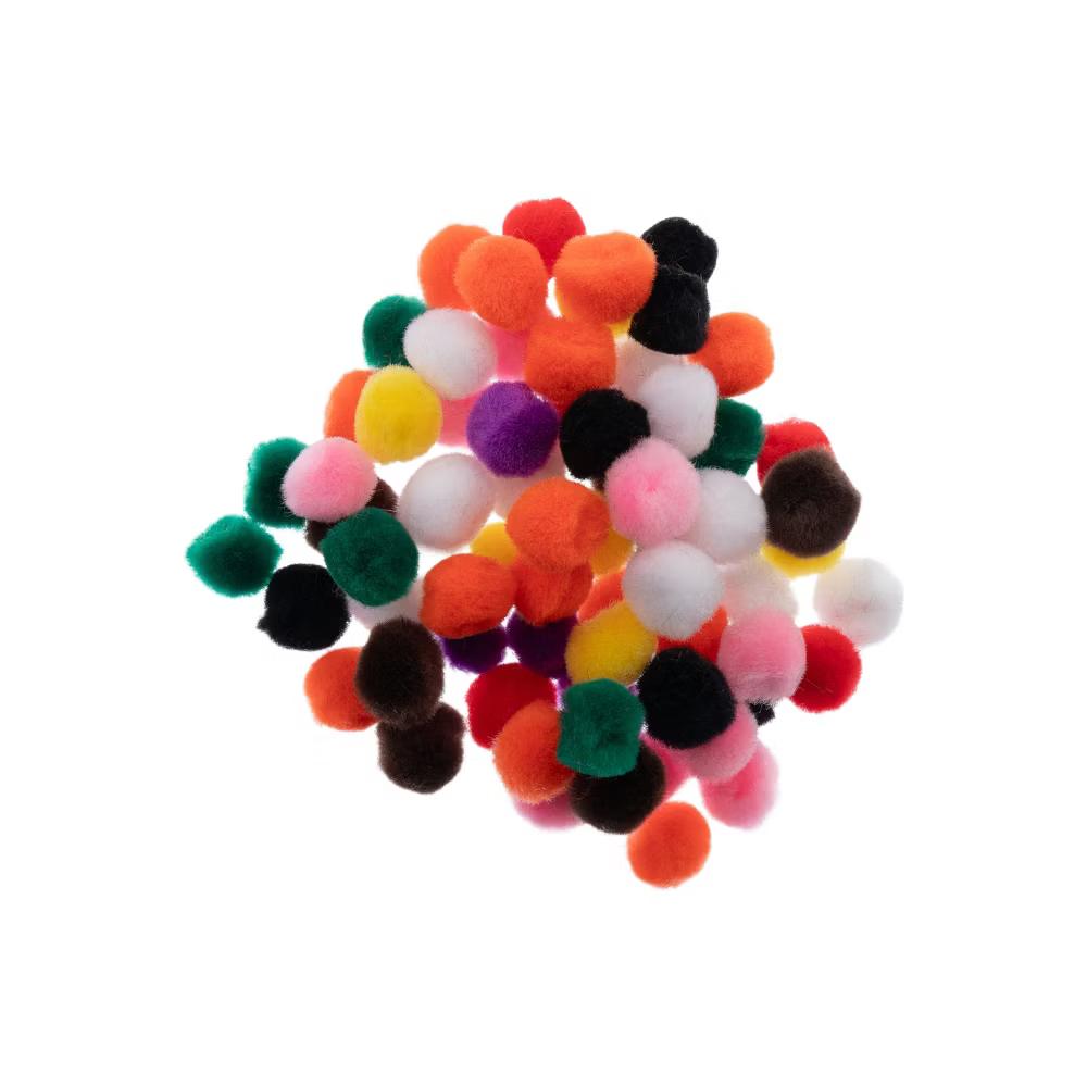 65ct 0.5in Mini Pom Poms for DIY Arts and Crafts, Tiny Acrylic Poms Craft Embellishments - Image 6