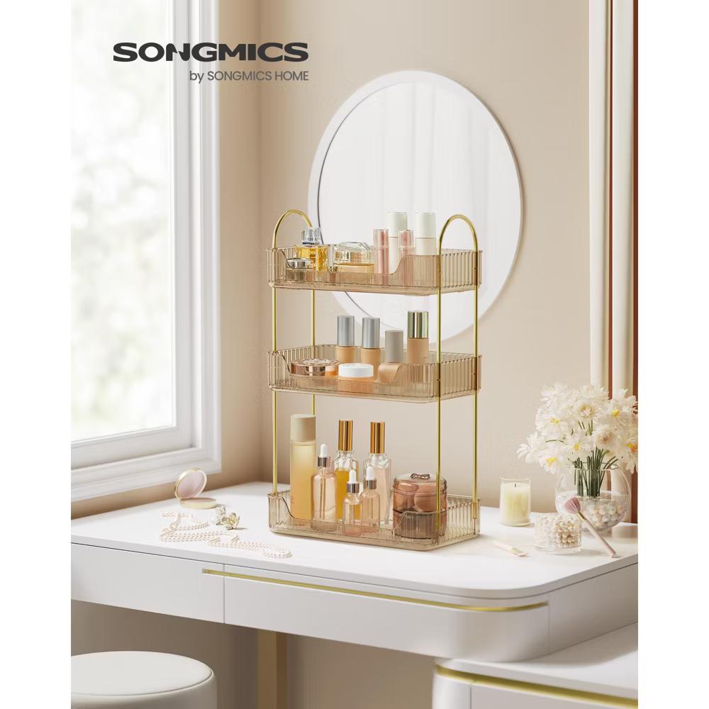 3-Tier Skincare Organizer with 2 Accessory Options, Adjustable Makeup and Jewelry Holder for Vanity Countertop - Image 2