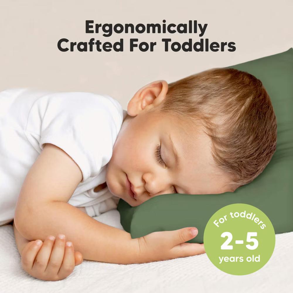 Jumbo Toddler Pillow with Pillowcase, 14X20 Soft Organic Toddler Pillows for Sleeping, Kids Travel Pillow - Image 28