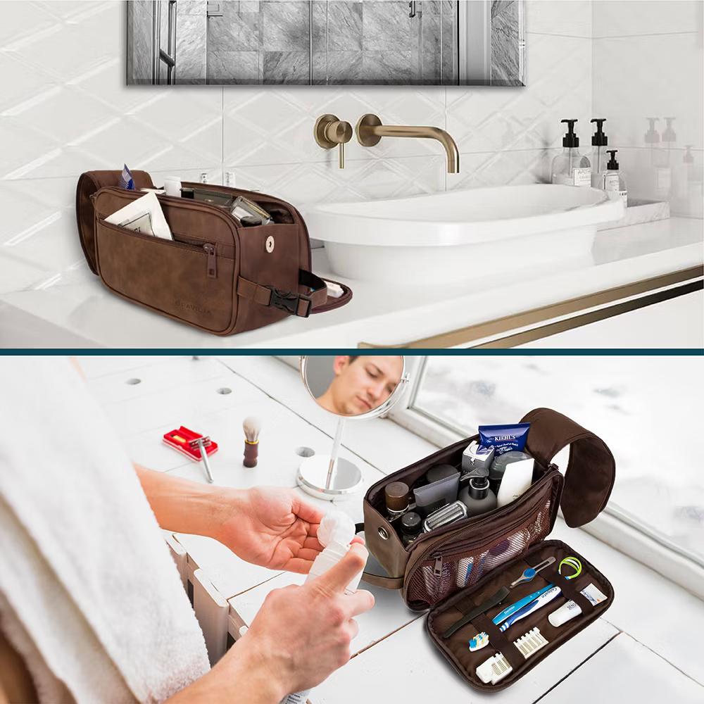 Toiletry Bag for Men, Travel Essentials Shaving Dopp Kit, Water Resistant Cosmetic Makeup Organizer Case - Image 52