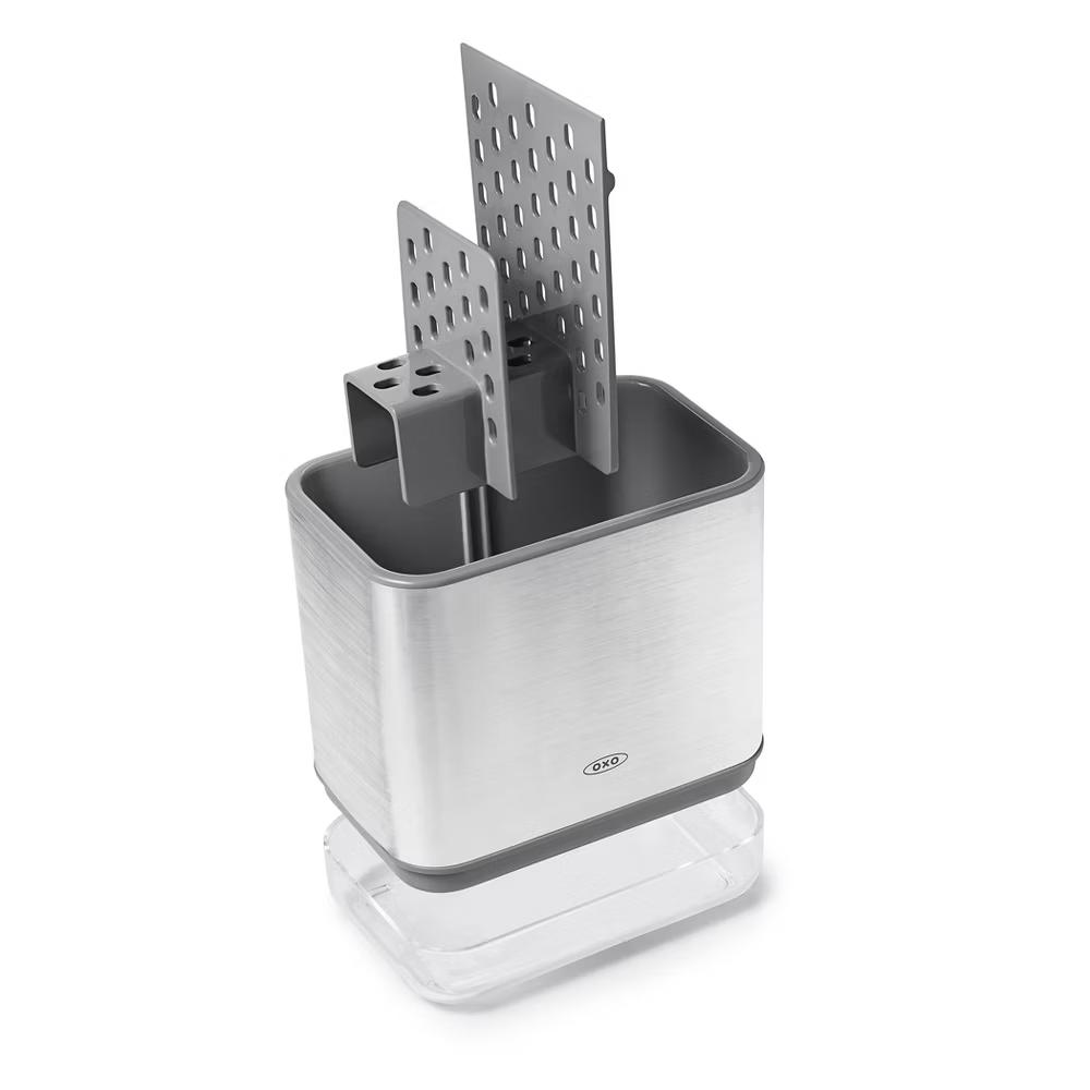 Stainless Steel Sink Caddy: Silver Kitchen Storage, Plastic & Stainless Steel, 3.8"x3.8"x5.5", 1 lb - Image 12