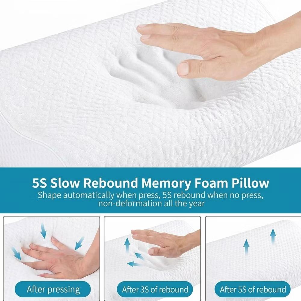 Neck pillow, 3-layer memory foam neck pillow for neck pain, cool and breathable, adjustable sandwich pillow - Image 3