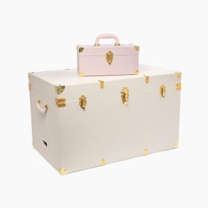 West Emory Nylon Beauty Toolbox with Removable Tray and Gold Metal Corners