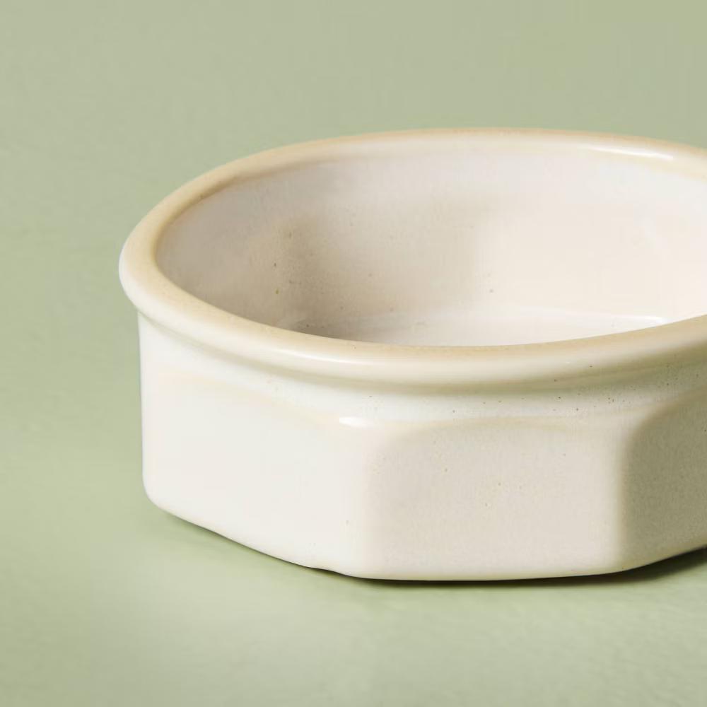 3pc Ceramic Desk Organizer Set Cream - with Magnolia - Image 4
