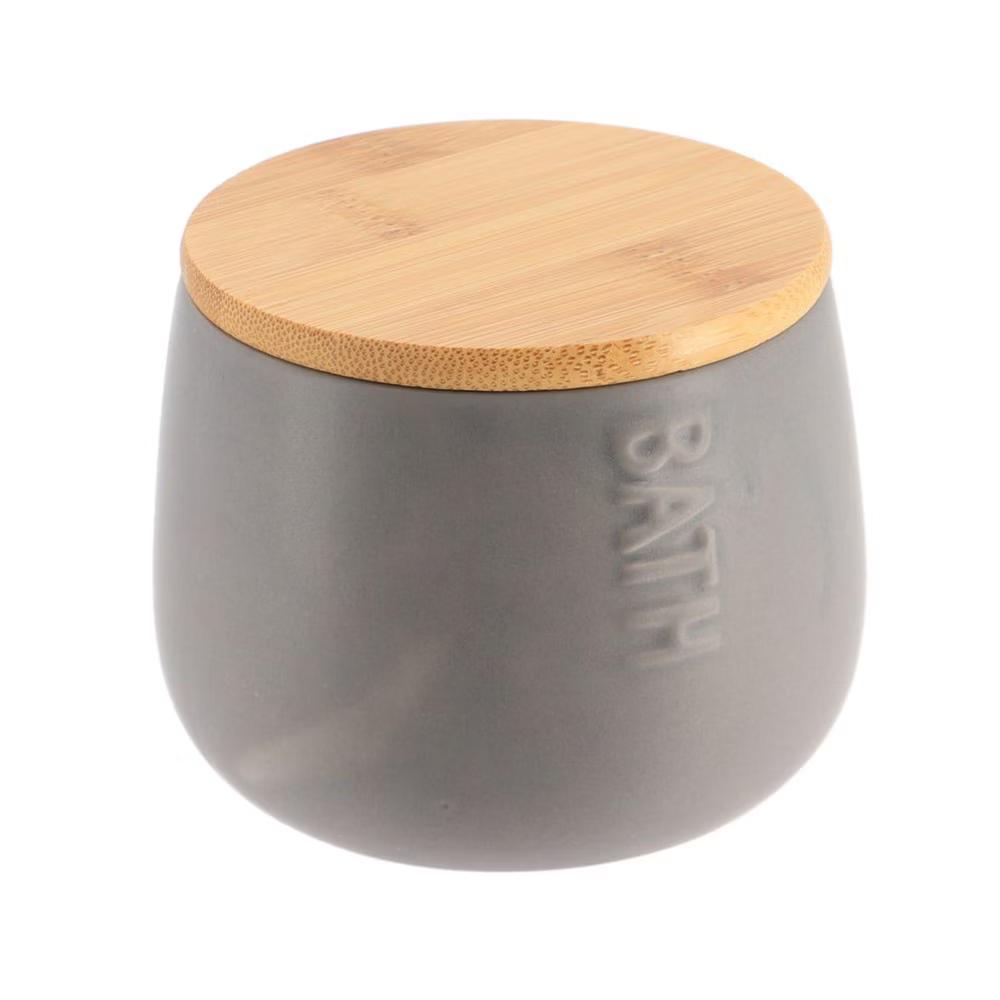French Home Goods Dolomite Cotton Box with Bamboo Lid - Stylish Storage for Bathroom & Vanity - Image 7