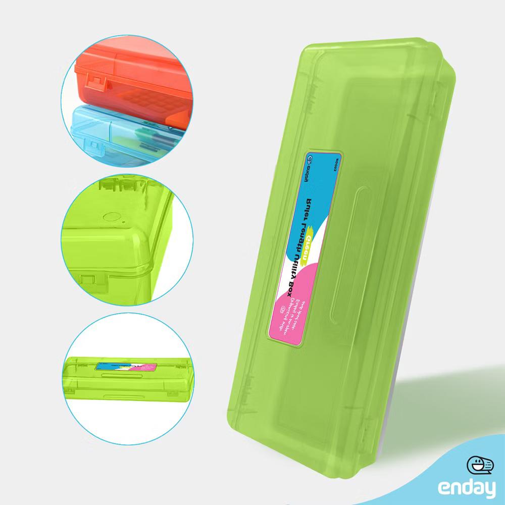 Pencil Box, Storage Organizer Utility Box, Multipurpose Long Ruler Length School Office Supplies Plastic Pencil Case for Kids & Adults - Image 17