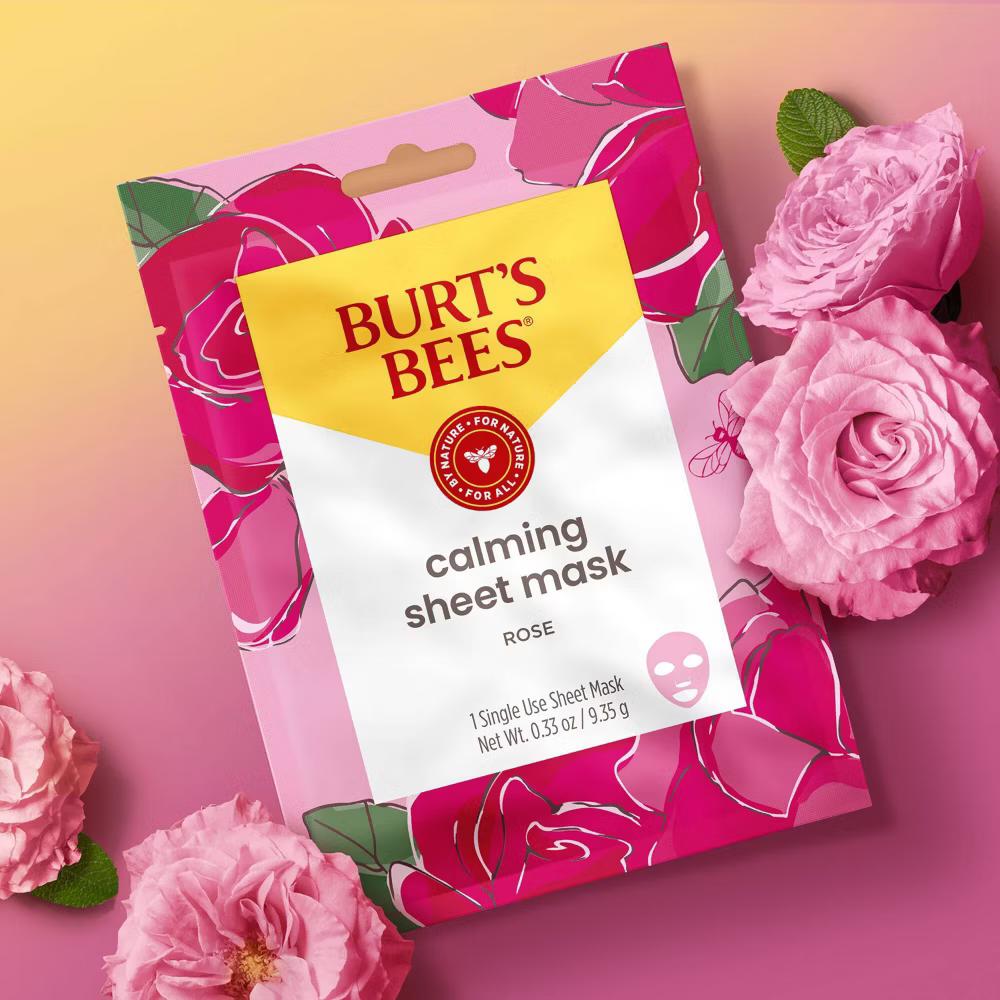 Burt's Bees Calming Face Sheet Mask - Rose - Image 3
