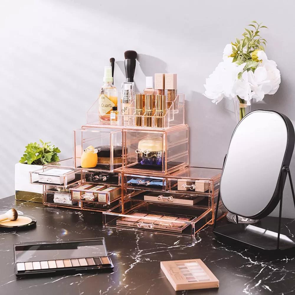 Large Makeup Organizer Case - 4 Piece Set (12 Drawers) - Image 15