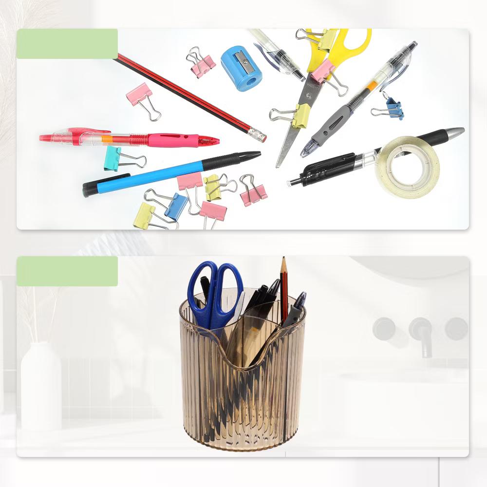 4 Slot Makeup Brush Cup Makeup Organizer for Bathroom Countertops 1 Pc - Image 6