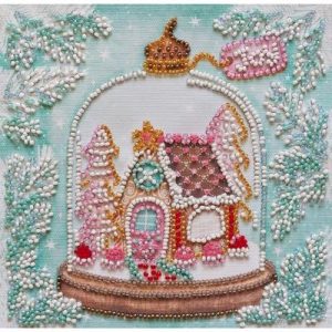 Art Mini Bead embroidery kit - Cheerful house