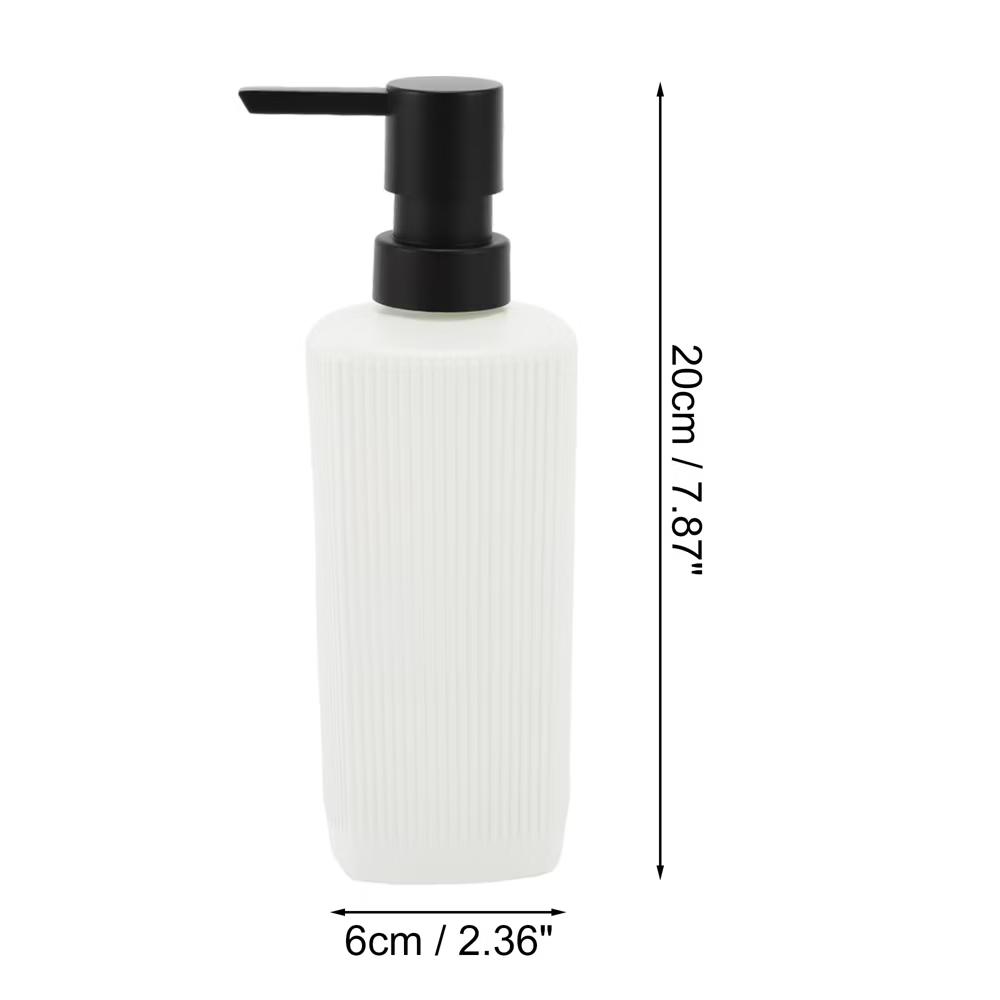 Classic Vertical Lines Soap Pump Dispenser for Bathroom 350ml 1 Pc - Image 16