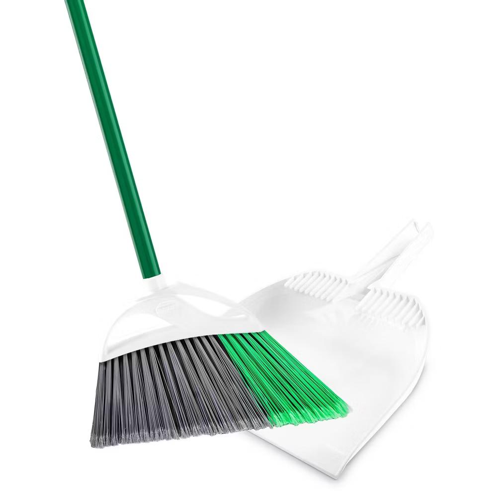 Libman Large Precision Angle Broom with Dustpan: Steel Handle, Grip Handle, Hanging Loop - Image 5