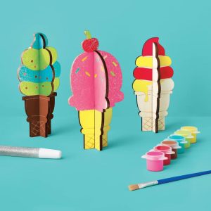 3ct Summer Craft 3D Ice Cream Painting Activity Kit