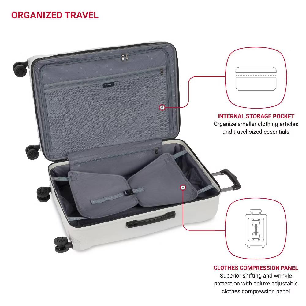Cascade Hardside Large Checked Spinner Wheels Suitcase - Image 23
