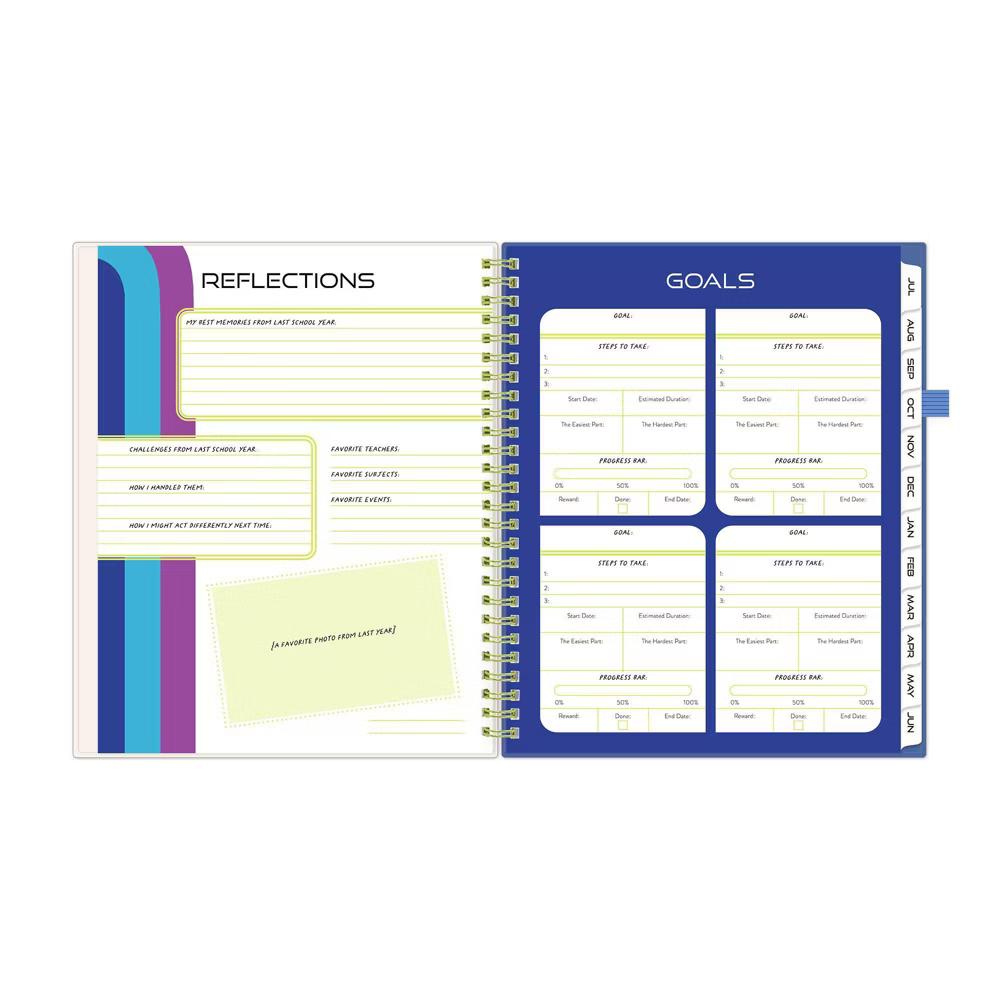 Blue Sky Your Year 7-12 Grade Weekly/Monthly Planner Wirebound 7"x9" Cream Collage - Image 10