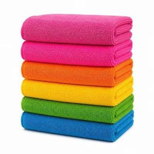 Handy Housewares 12" 14" Colorful Microfiber Cleaning Cloths, Set of 6